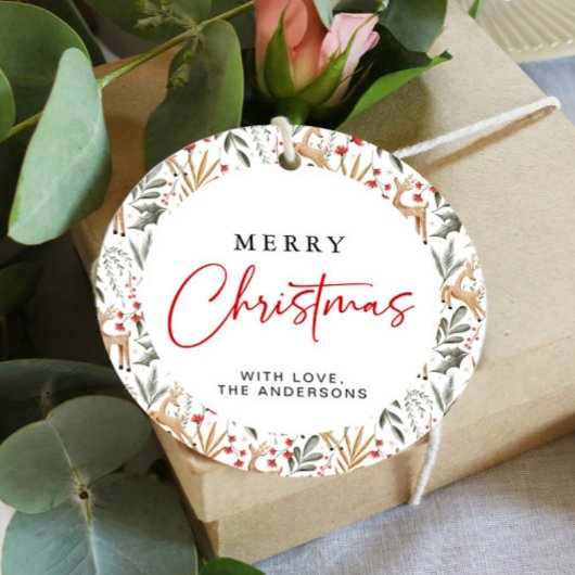 Scandi Christmas Gift Label Nordic Holiday Label D