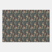 Scandi Christmas Gift Wrap Nordic Holiday Deer Inpakpapier Vel (Voorkant)