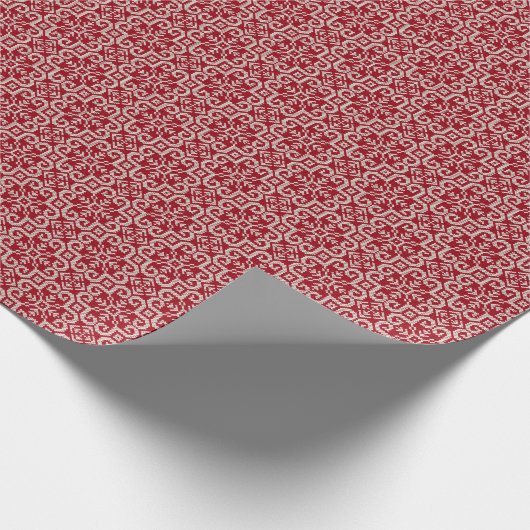 Scandi Christmas Knit Trui Rood Cadeaupapier (Hoek)