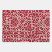 Scandi Christmas Knit Trui Rood Inpakpapier Vel (Voorkant)