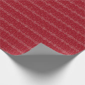 Scandi Christmas Stripe gebreide trui rood Cadeaupapier (Hoek)