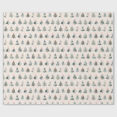 Scandi Christmas Tree Wrapping Paper Cadeaupapier (Vlak)