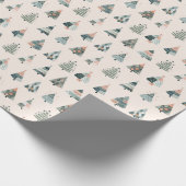 Scandi Christmas Tree Wrapping Paper Cadeaupapier (Hoek)