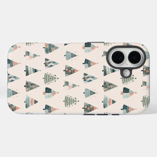 Scandi Christmas Trees iPhone Case (Achterkant (horizontaal))