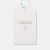 Scandi Christmas Village Hygge Gezellige Pastel Fa Cadeaulabel (Achterkant)