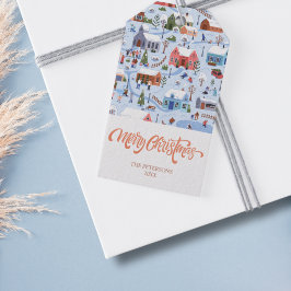Scandi Christmas Village Hygge Gezellige Pastel Fa Cadeaulabel
