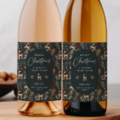 Scandi Christmas Wine Bottle Label Drink Gift Deer Wijn Etiket