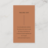 SCANDI CLEAN BLACK RUST MINIMAAL WEDING DANK U VISITEKAARTJE (Achterkant)