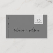 SCANDI CLEAN DARK GRAY MINIMAL WEDING DANK U VISITEKAARTJE (Voorkant)