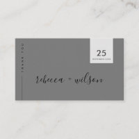 SCANDI CLEAN DARK GRAY MINIMAL WEDING DANK U