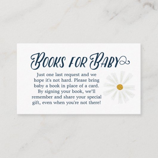 Scandi Daisy Books voor Baby-uitbreidingskaart Informatiekaartje (Voorkant)