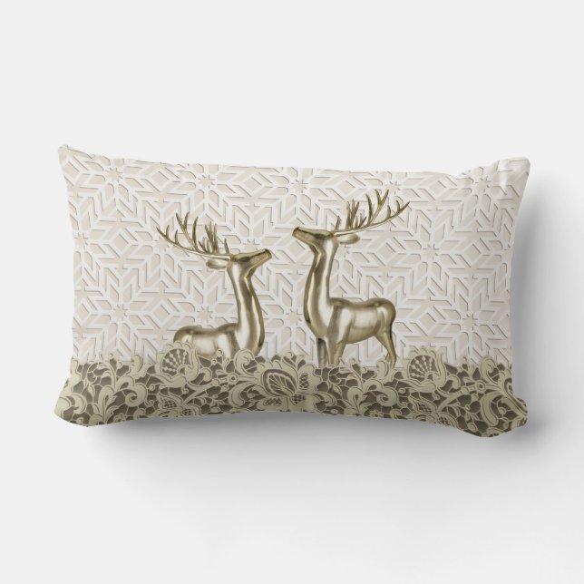 Scandi Deer Throw Pillow Kussen (Achterkant)