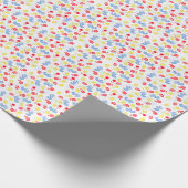 Scandi Ditsy Blue Bird Red Yellow Flower Cadeaupapier (Hoek)