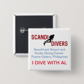 Scandi duikt met AL-Button Vierkante Button 5,1 Cm (Voorkant /achterkant)