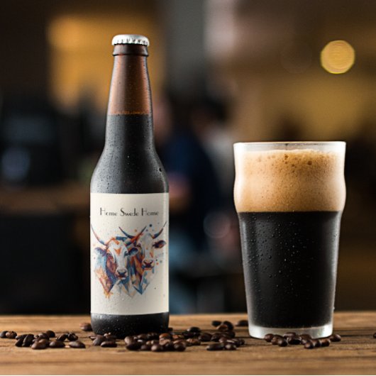 Scandi Farmhouse Cattle, op maat Bier Etiket