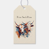 Scandi Farmhouse Cattle, op maat Cadeaulabel (Voorkant)