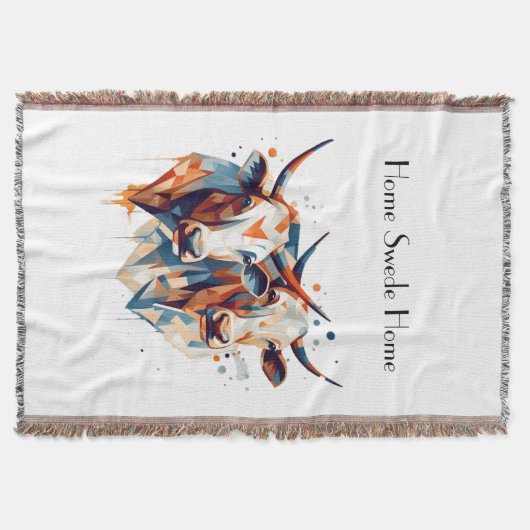 Scandi Farmhouse Cattle, op maat Deken (Voorkant)