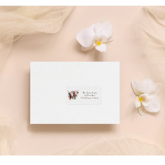 Scandi Farmhouse Cattle, op maat Etiket