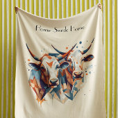 Scandi Farmhouse Cattle, op maat Fleece Deken