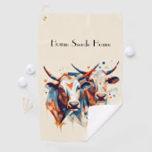 Scandi Farmhouse Cattle, op maat Golfhanddoek (Insitu)