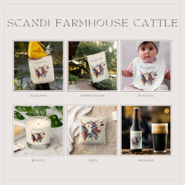 Scandi Farmhouse Cattle, op maat Keramisch Ornament