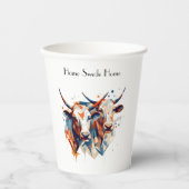 Scandi Farmhouse Cattle, op maat Papieren Bekers (Voorkant)