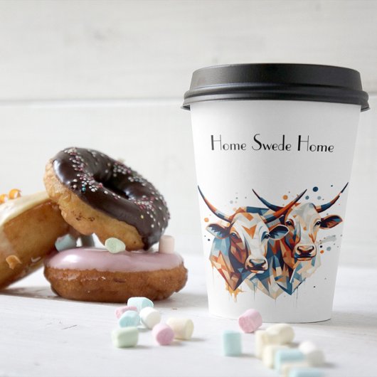 Scandi Farmhouse Cattle, op maat Papieren Bekers