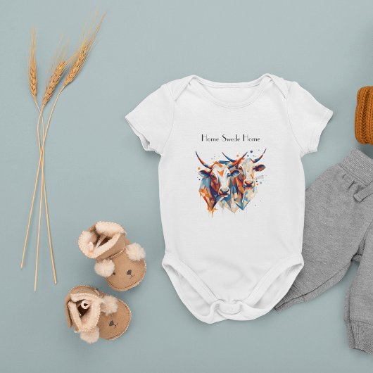 Scandi Farmhouse Cattle, op maat Romper