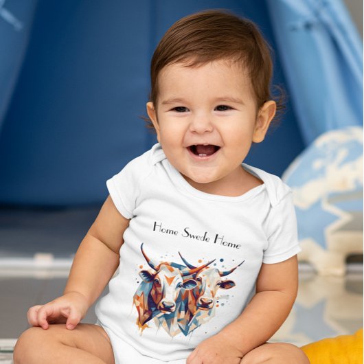 Scandi Farmhouse Cattle, op maat Romper