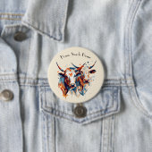 Scandi Farmhouse Cattle, op maat Ronde Button 7,6 Cm (In situ)