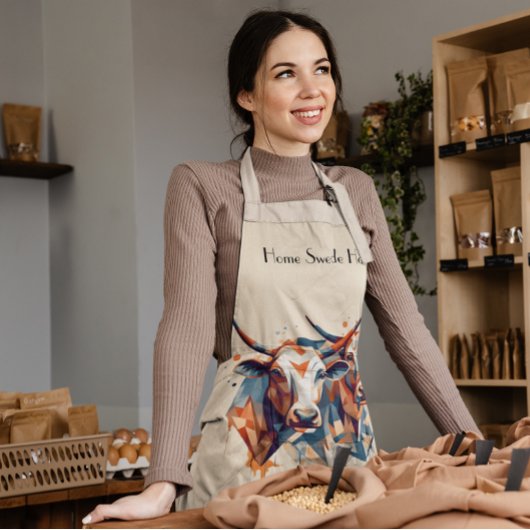 Scandi Farmhouse Cattle, op maat Schort