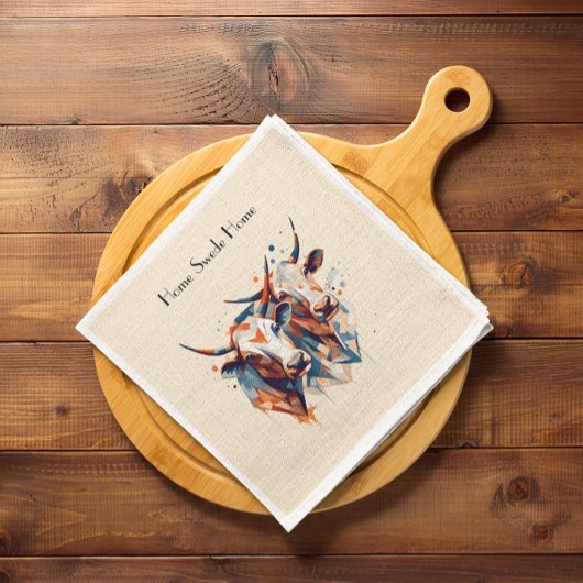 Scandi Farmhouse Cattle, op maat Servet