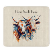 Scandi Farmhouse Cattle, op maat Snijplank (Voorkant)