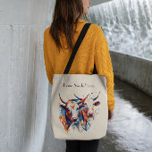 Scandi Farmhouse Cattle, op maat Tote Bag