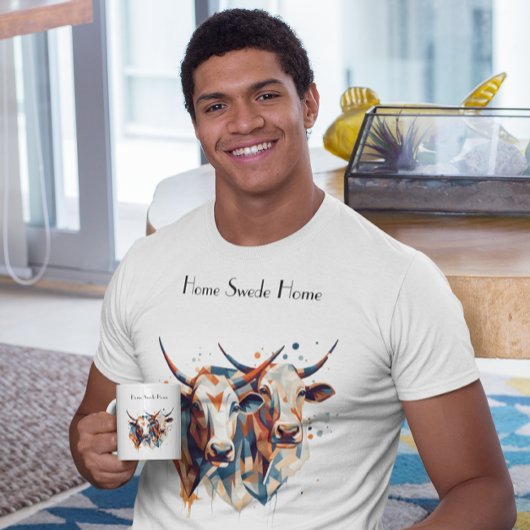 Scandi Farmhouse Cattle, op maat Tweekleurige Koffiemok