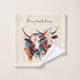 Scandi Farmhouse Cattle, op maat Washandje