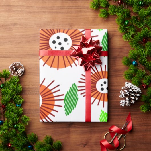 Scandi Flower Garden Cadeaupapier (Feestdagen Geschenken)