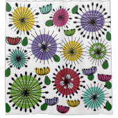 Scandi Flowers Douchegordijn (Voorkant)