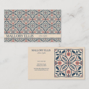 Scandi Folk Art Patroon Haarstylist Consultant Visitekaartje