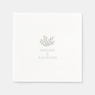 Scandi Folk Bloemen Blush Roze Salie Aangepaste Tr Servet