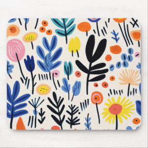 Scandi Folk Bloemmotief Nordic Botanische Kunst Muismat