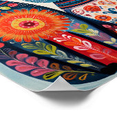 Scandi Folk Cats Poster (Hoek)