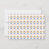 Scandi Folk Flowers in Blue and Yellow Wedding Save The Date (Achterkant)