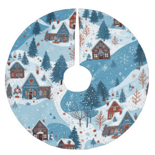 Scandi Geïnspireerd Kerstmis Dorp  Kerstboom Rok