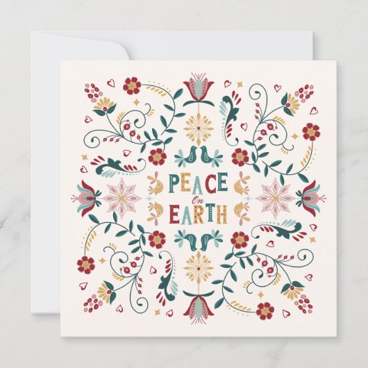 Scandi Geïnspireerd Vakantie Kaart (Voorkant)