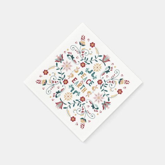 Scandi geïnspireerd vakantie servetten (Hoek)