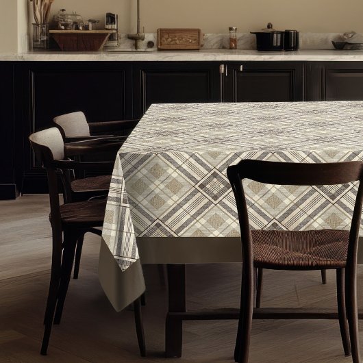 Scandi-geïnspireerde tafelkleed subtiel geometrisc