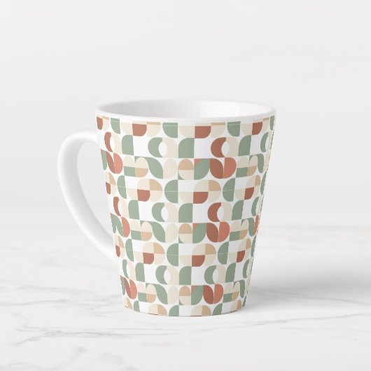 Scandi Geometrisch Latte Mok (Linkerhoek)
