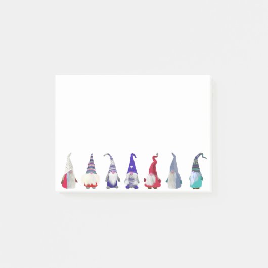 Scandi Gnomes Group Kerstmis Post-it® Notes (Voorkant)