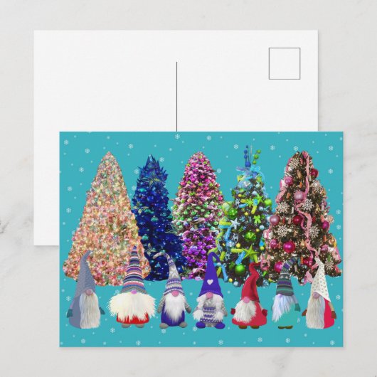 Scandi Gnomes kerst Briefkaart (Voorkant / Achterkant)